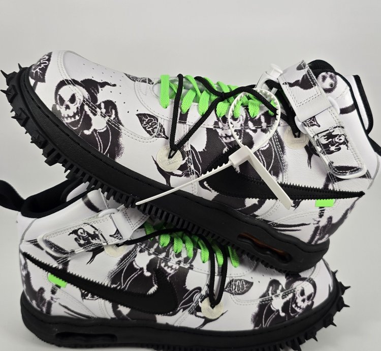 2023 Off-white Air Force 1 Mid Sp Leather Grim Reaper