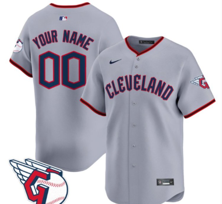 Cleveland Guardians 2025 Gray Road Custom Jersey - All Stitched