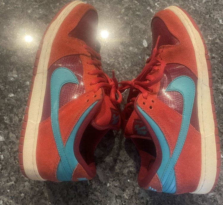 Nike Sb Dunk Low Brickhouse Turbo Green Team Red