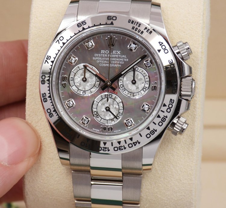 Rolex Daytona Ref 116509 Gold Crystal Mother Of Pearl Diamond Dial