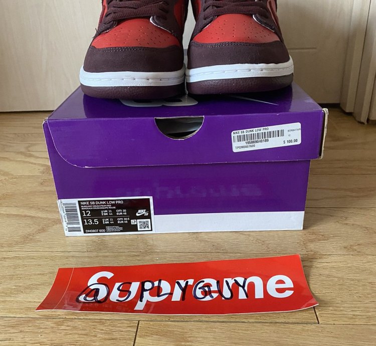Nike Sb Dunk Low Cherry Sz 12