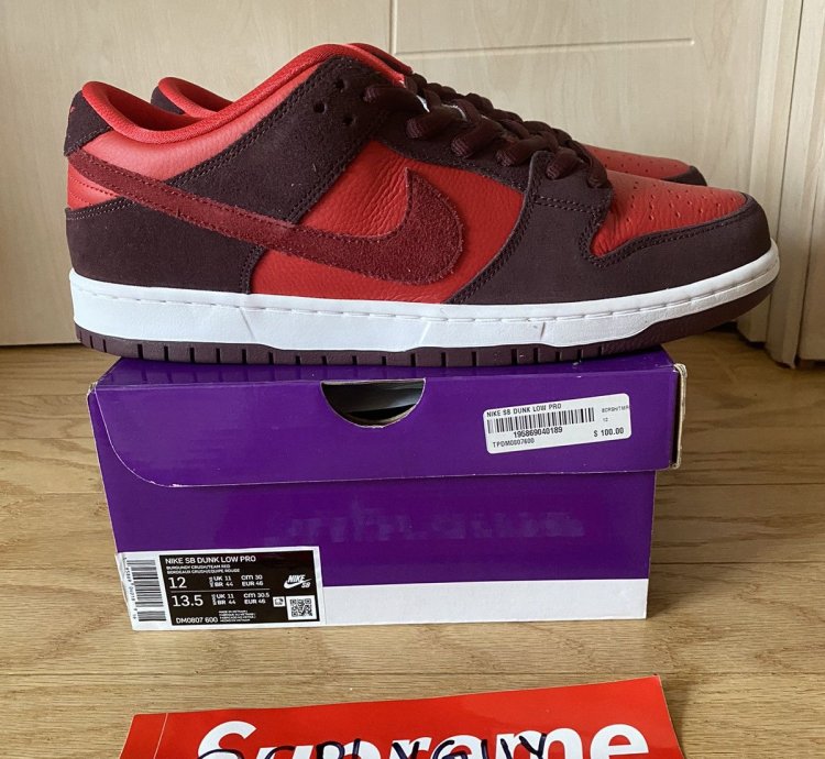 Nike Sb Dunk Low Cherry Sz 12