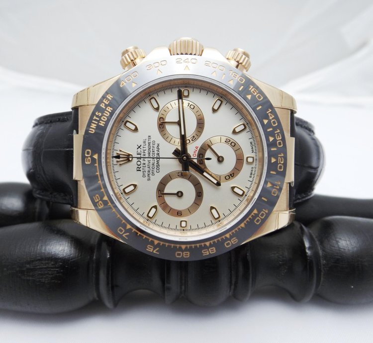 Rolex Daytona Ref 116515ln Oro Rosa 18kt Ivory Everose Nos Full Stickers