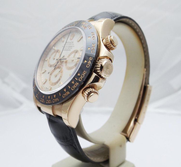 Rolex Daytona Ref 116515ln Oro Rosa 18kt Ivory Everose Nos Full Stickers