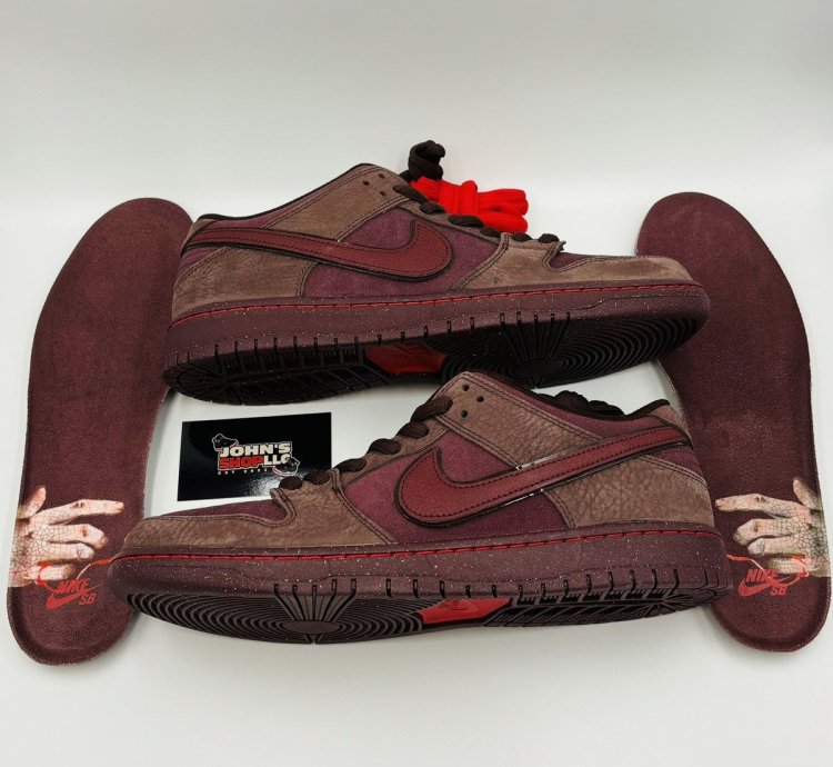 Nike Sb Dunk Low City Of Love Burgundy Crush Size 12 Men