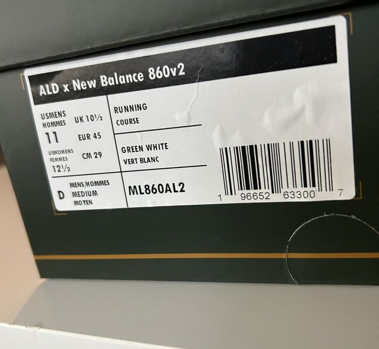 Aime Leon Dore New Balance 860 V2 Size 11 Green