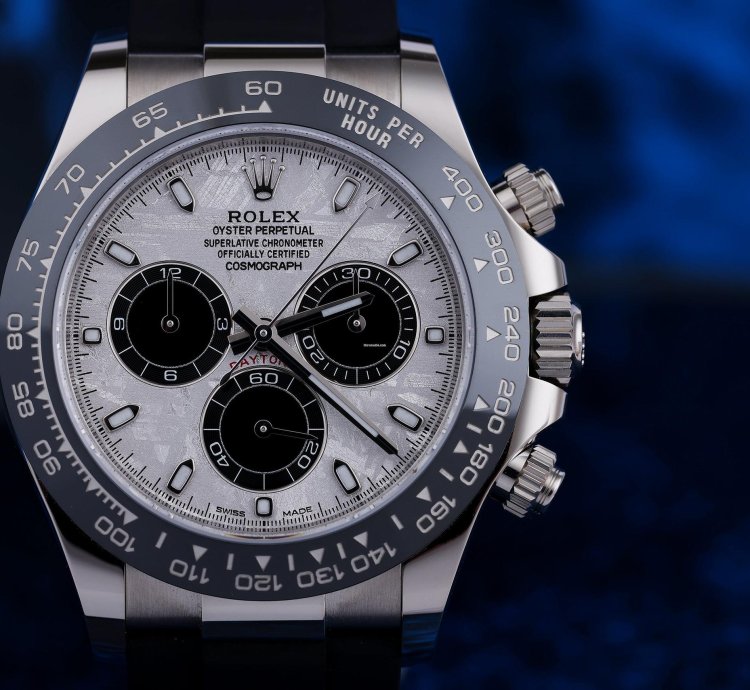 Rolex Daytona Ref 116519ln Meteorite Dial 18k White Gold Box And Papers 2023