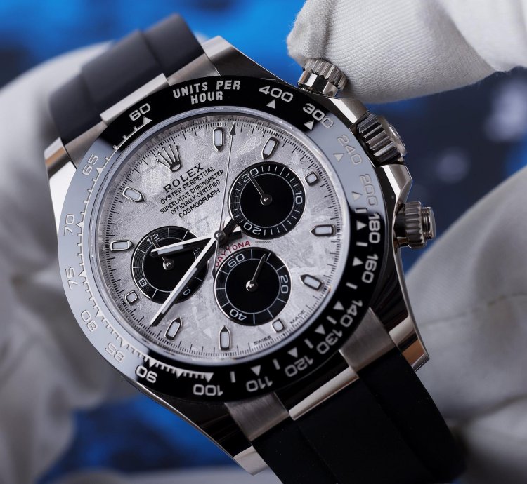 Rolex Daytona Ref 116519ln Meteorite Dial 18k White Gold Box And Papers 2023