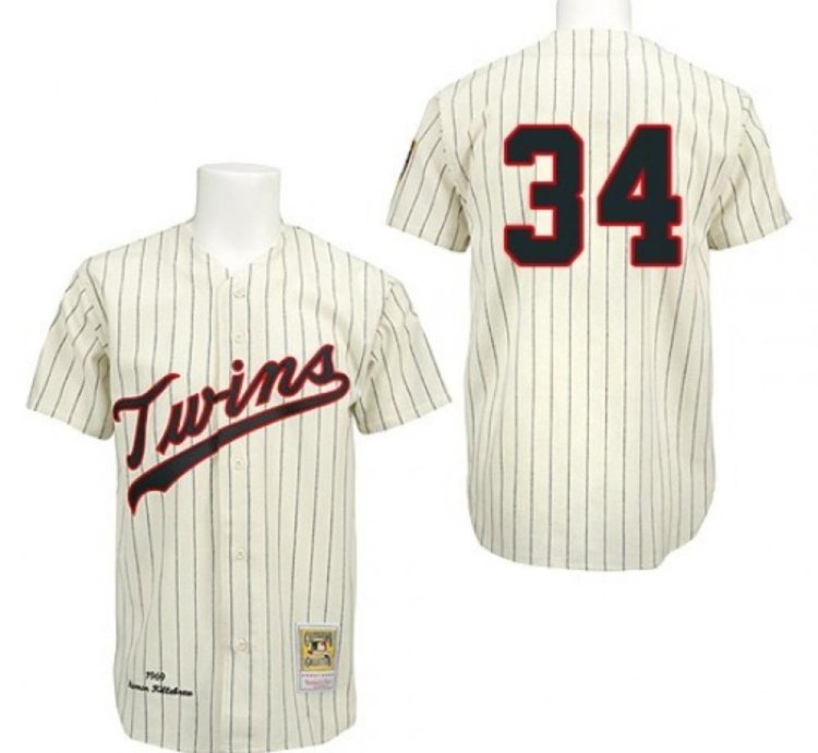 Minnesota Twins Kirby Puckett Cream 1969 Throwback Jersey