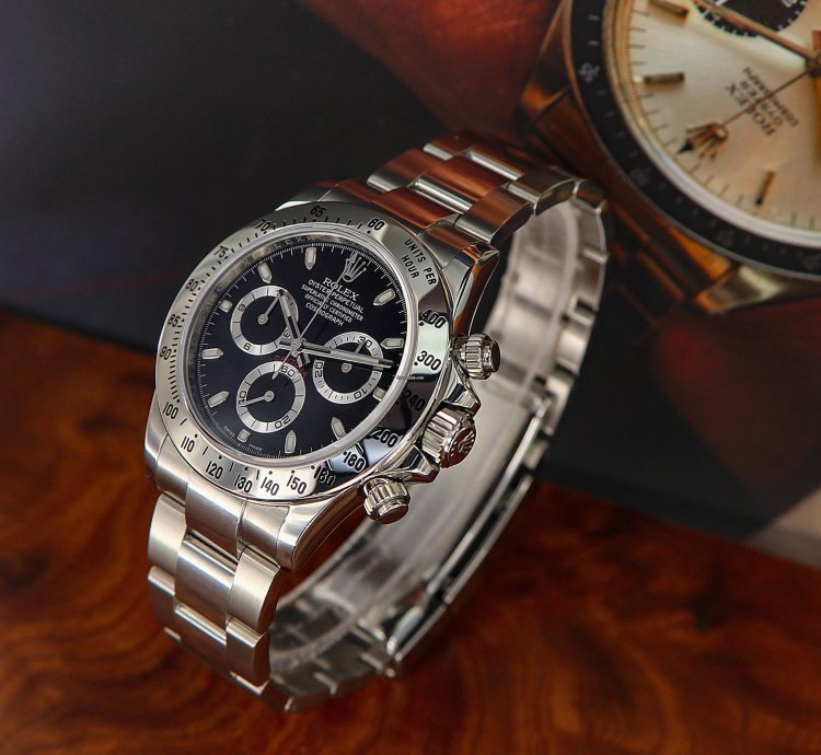 Rolex Daytona Ref 116520 Chromalight Black Dial Full Set 2015