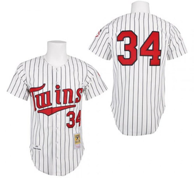 Minnesota Twins Kirby Puckett White 1991 Throwback Jersey
