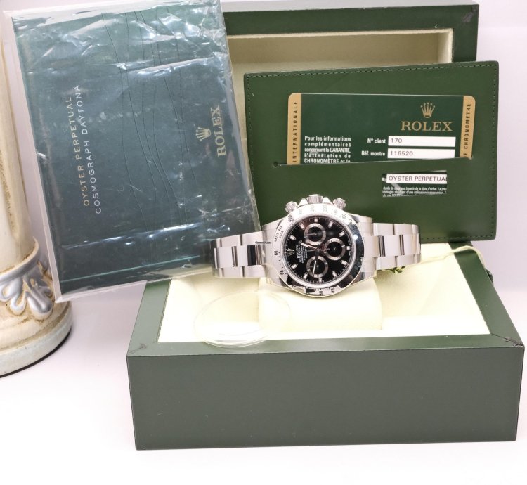Rolex Daytona Ref 116520 Chromalight Nos New Old Stock Full Stickers Qc Code