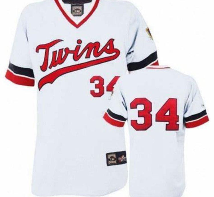 Minnesota Twins Kirby Puckett White Throwback Pullover Jersey