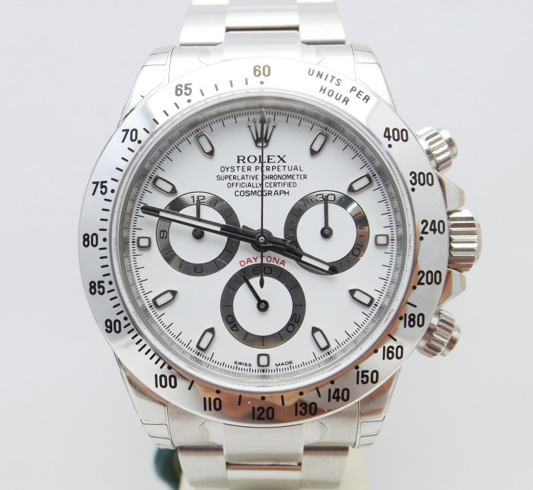 Rolex Daytona Ref 116520 White Chromalight Aph Nos New Full Set Stickers