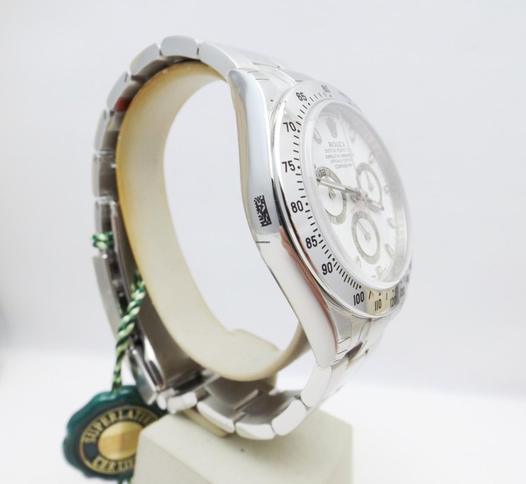 Rolex Daytona Ref 116520 White Chromalight Aph Nos New Full Set Stickers