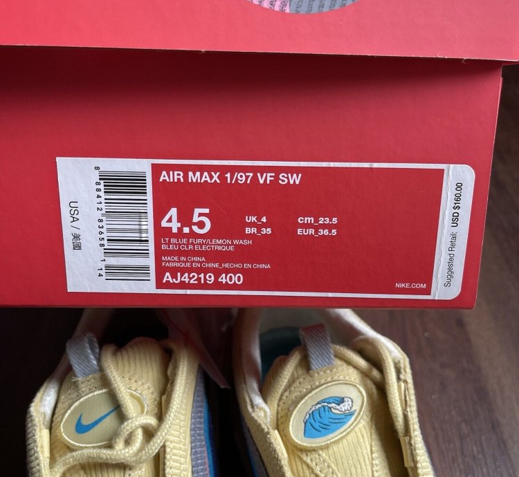 4 5 Nike Air Max 1 97 Wotherspoon Aj4219-400 Original