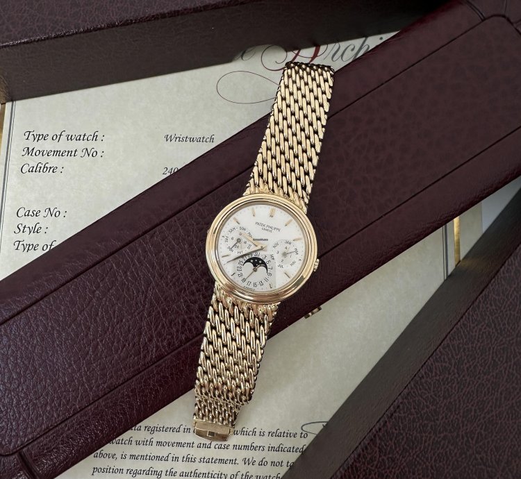 Patek Philippe Perpetual Calendar Box Archivauszug 1988