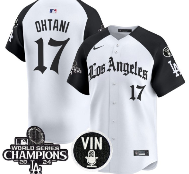 Shohei Ohtani Jersey 17 Dodgers 2025 La Gothic Style Vapor Premier Limited Stitched Alternate