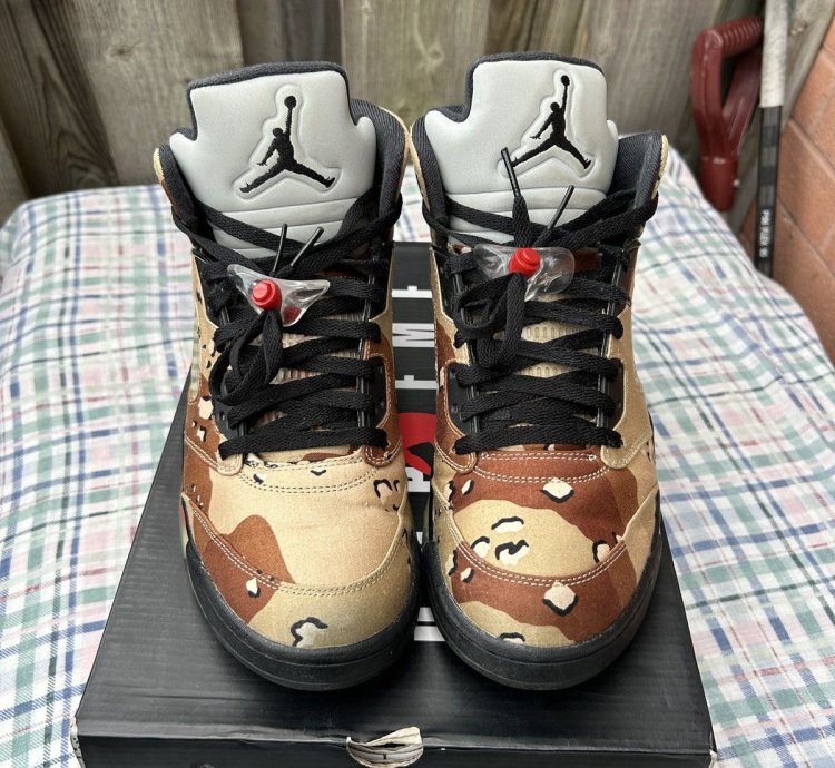 Jordan 5 Retro Supreme Desert Camo