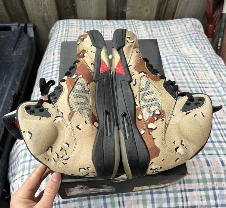 Jordan 5 Retro Supreme Desert Camo