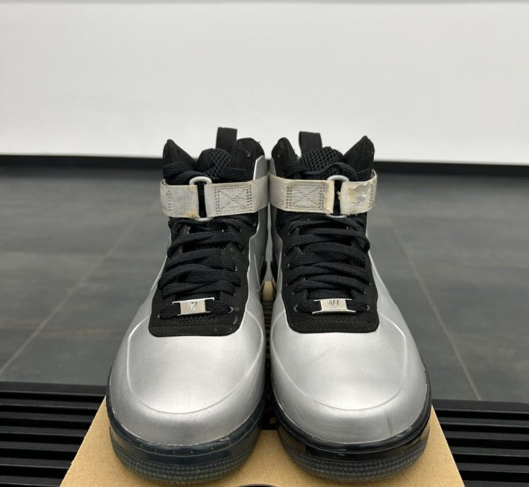 69265 Nike Air Force 1 High Foamposite Silver 2012
