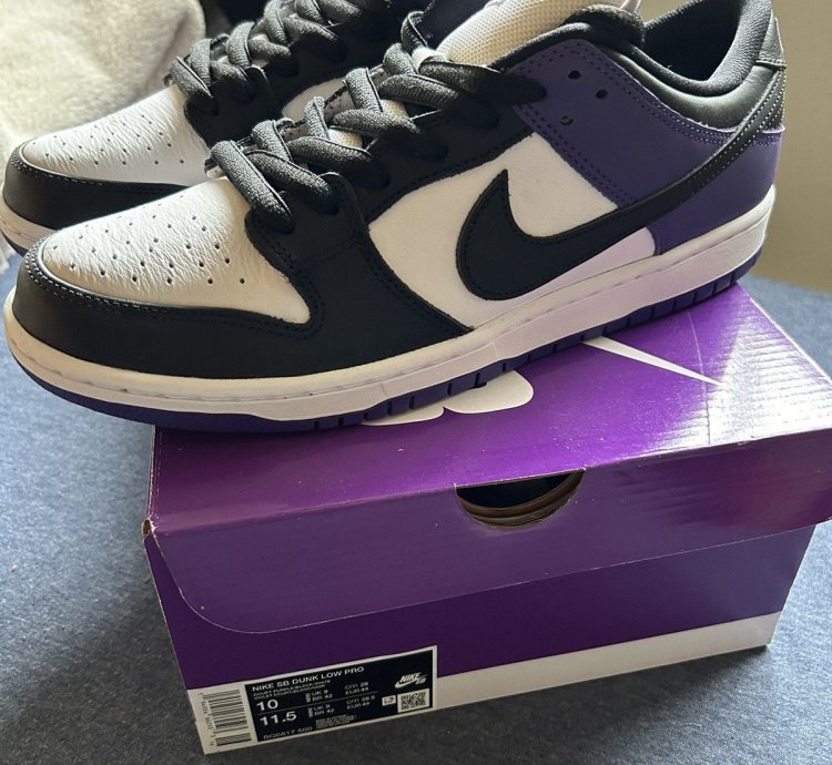 Nike Sb Dunk Low Court Purple Size 10 Ds