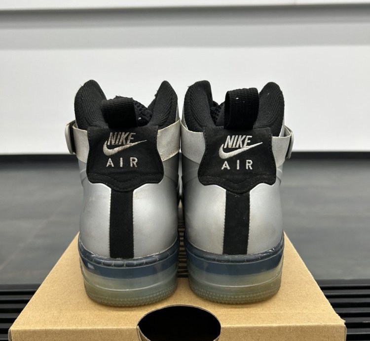 69265 Nike Air Force 1 High Foamposite Silver 2012