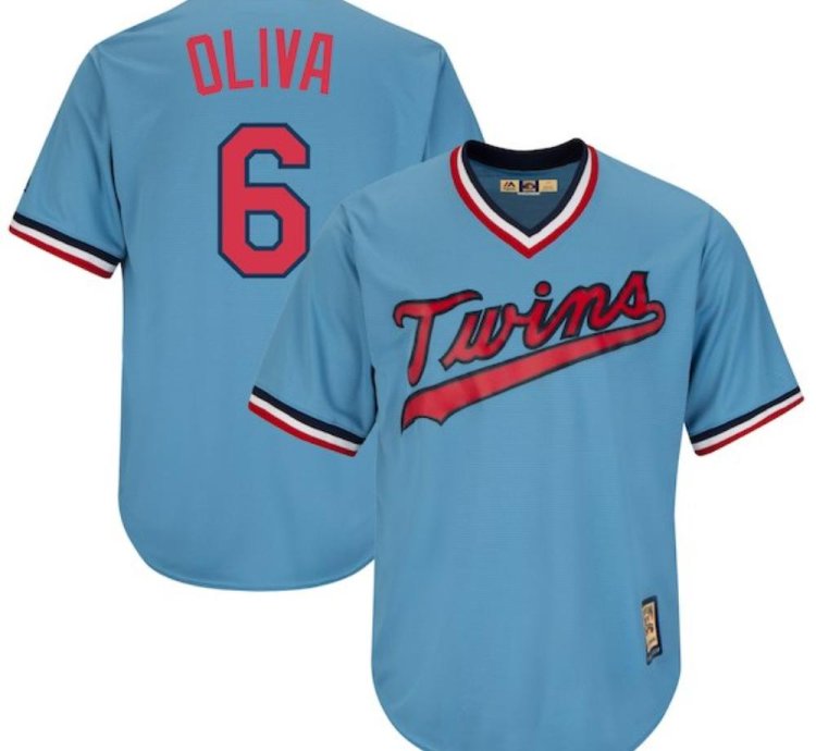Minnesota Twins Tony Oliva Blue Throwback Pullover Jersey