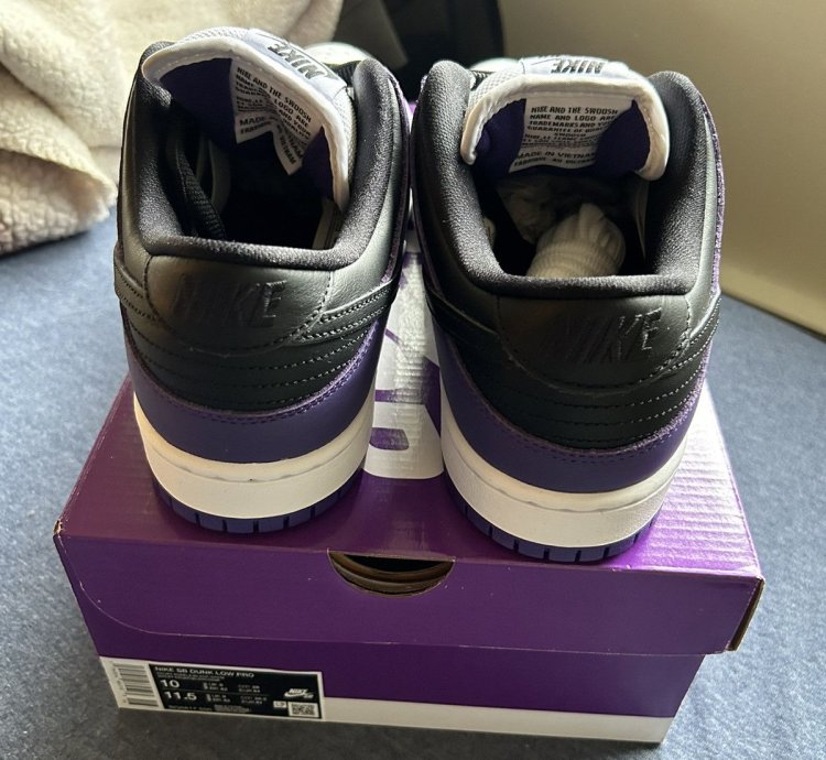 Nike Sb Dunk Low Court Purple Size 10 Ds