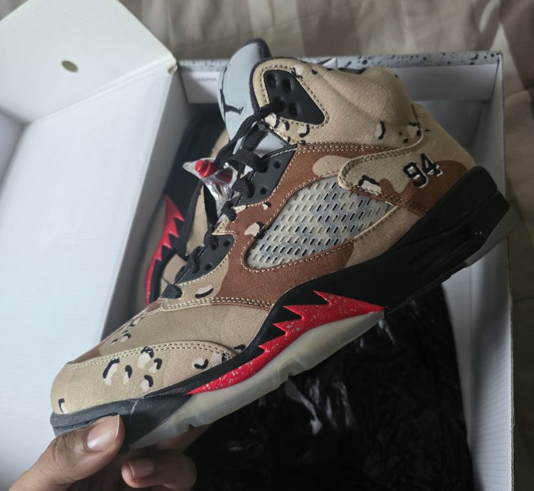 Jordan 5 Retro Supreme Desert Camo 5