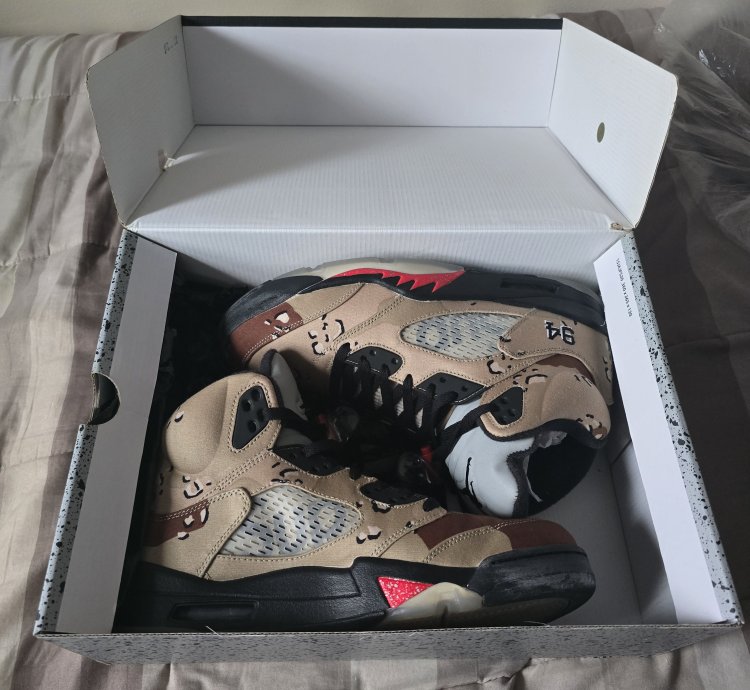 Jordan 5 Retro Supreme Desert Camo 5