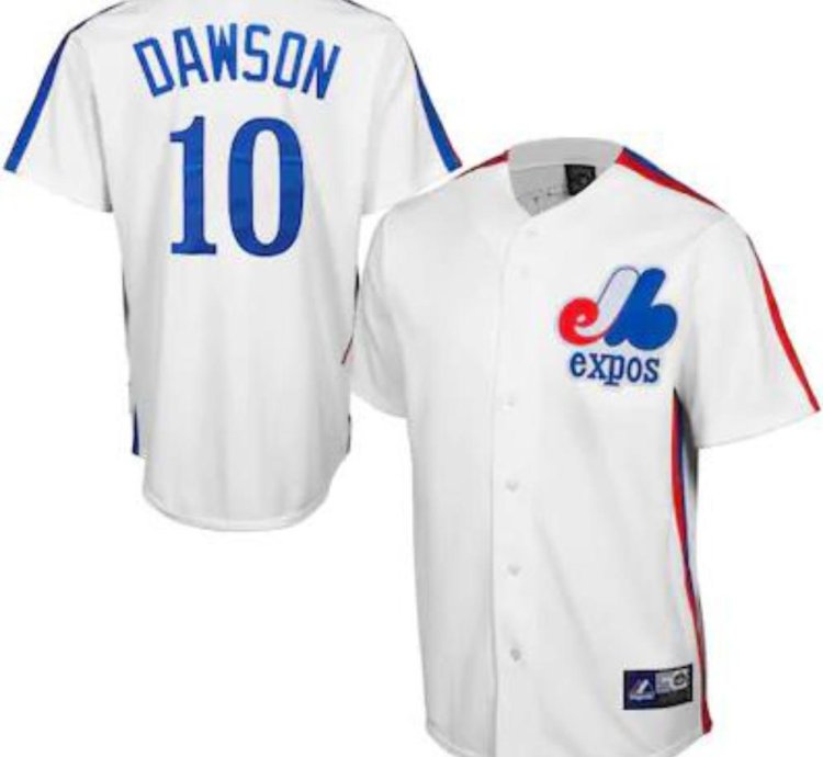 Montreal Expos Andre Dawson White Cooperstown Throwback Jersey
