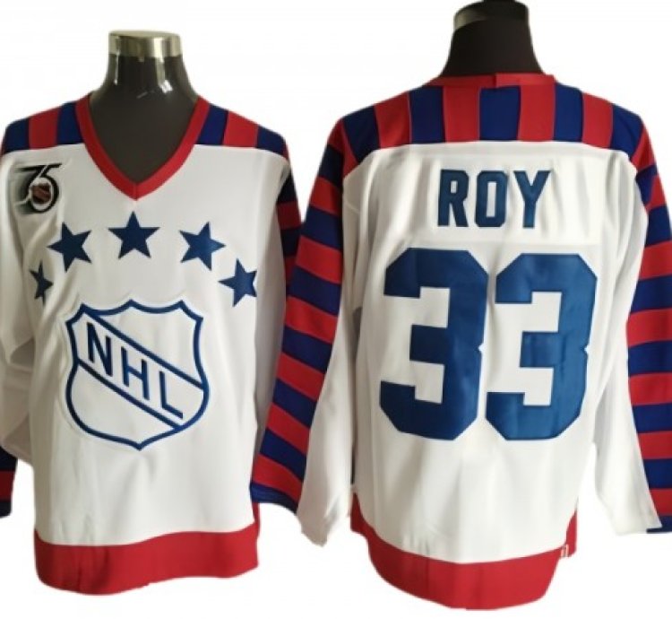 Nhl 1992 All Star Game 33 Patrick Roy Vintage Ccm Jersey - White