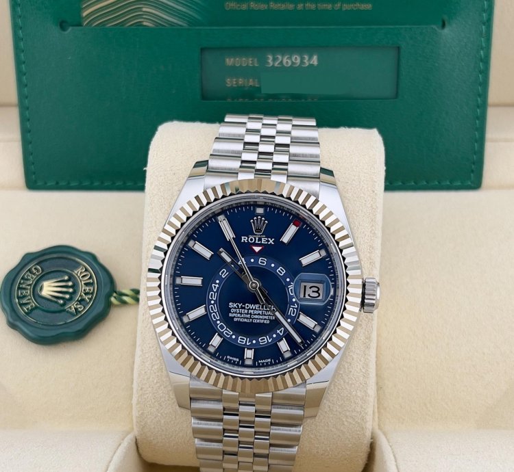 Rolex Sky-dweller In Stock 2024 Sky-dweller Blue Dial 336934 Jubilee Bracelet