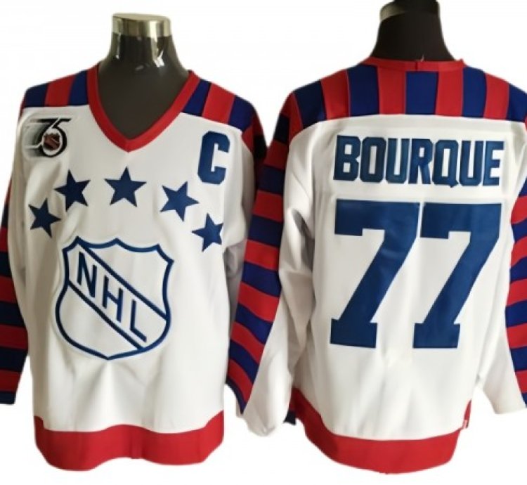 Nhl 1992 All Star Game 77 Ray Bourque Vintage Ccm Jersey - White