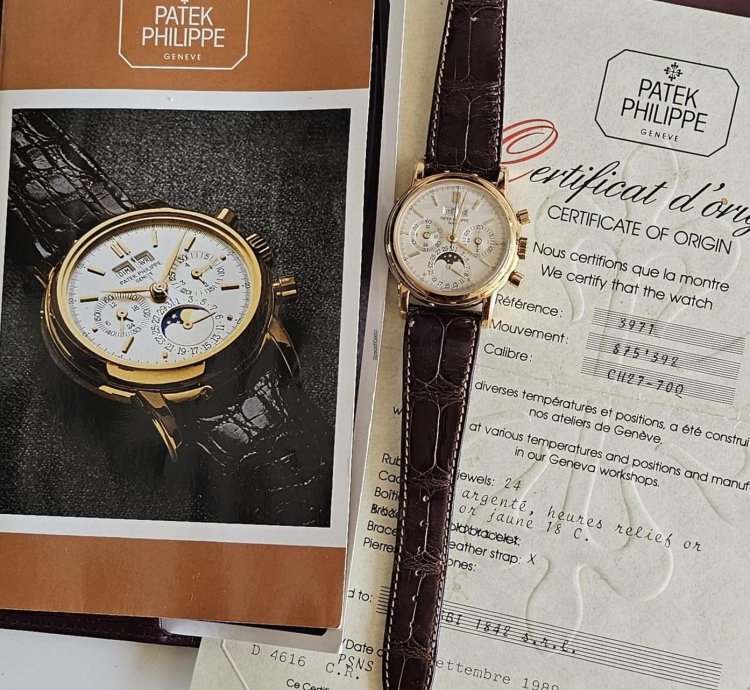Patek Philippe Perpetual Calendar Chronograph 3971 Yellow Gold Very Rare Full Set