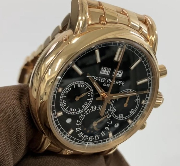 Patek Philippe Perpetual Calendar Chronograph 40mm Rose Gold - Black Dial - Bracelet 5204 1r-001