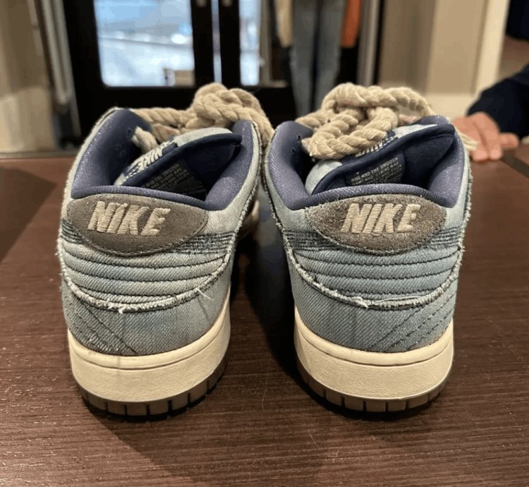 Nike Sb Dunk Low Denim Sashiko Sun Faded Rope Laces Andu