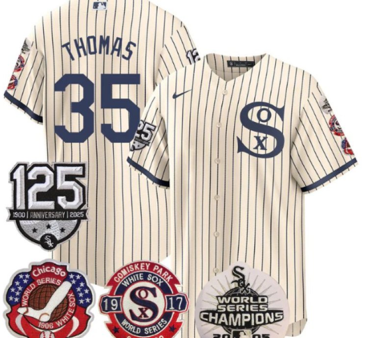 Frank Thomas Jersey 35 Chicago White Sox 125th World Series Champions Field Of Dream