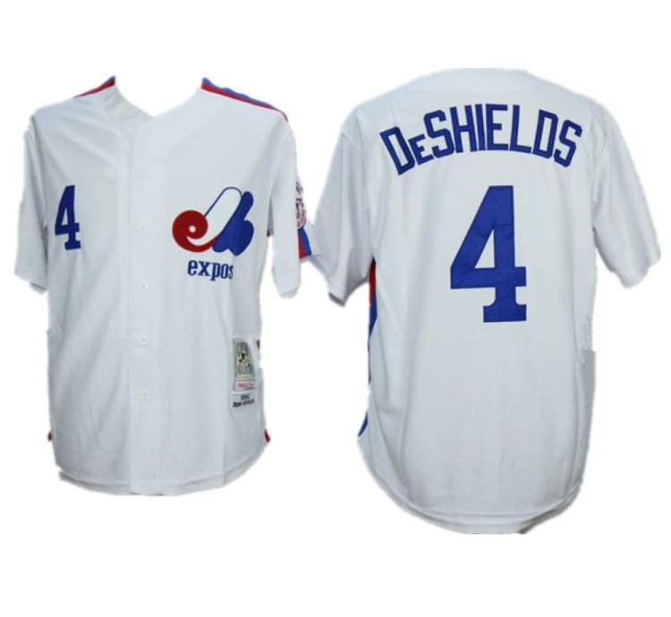 Montreal Expos Delino Deshields White Throwback Jersey