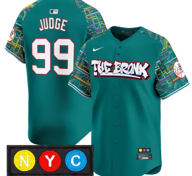 Aaron Judge Jersey 99 New York Yankees The Bronx Subway Style Premier Stitched Lexington Line