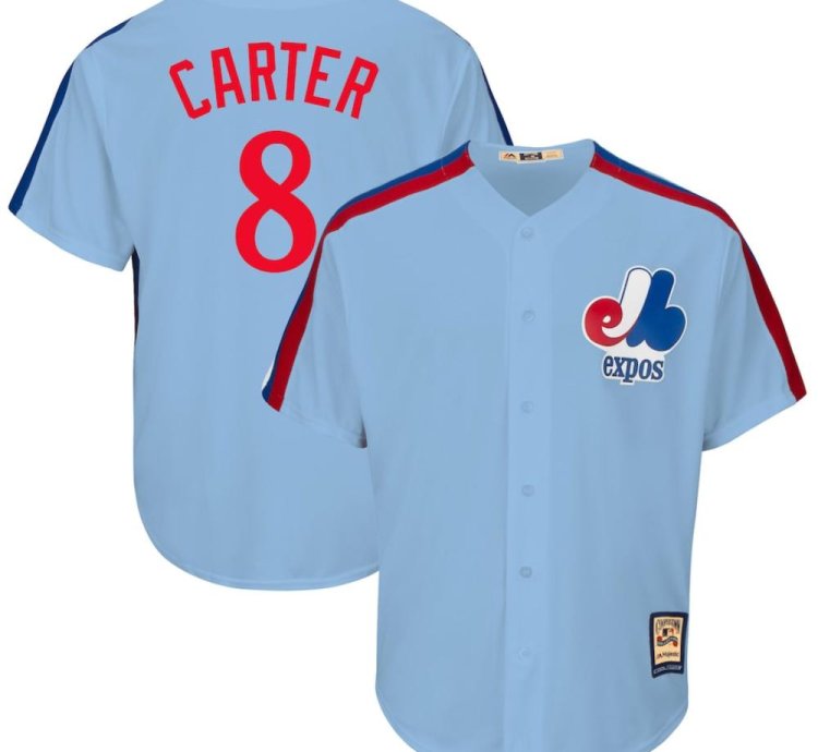 Montreal Expos Gary Carter Blue Throwback Jersey