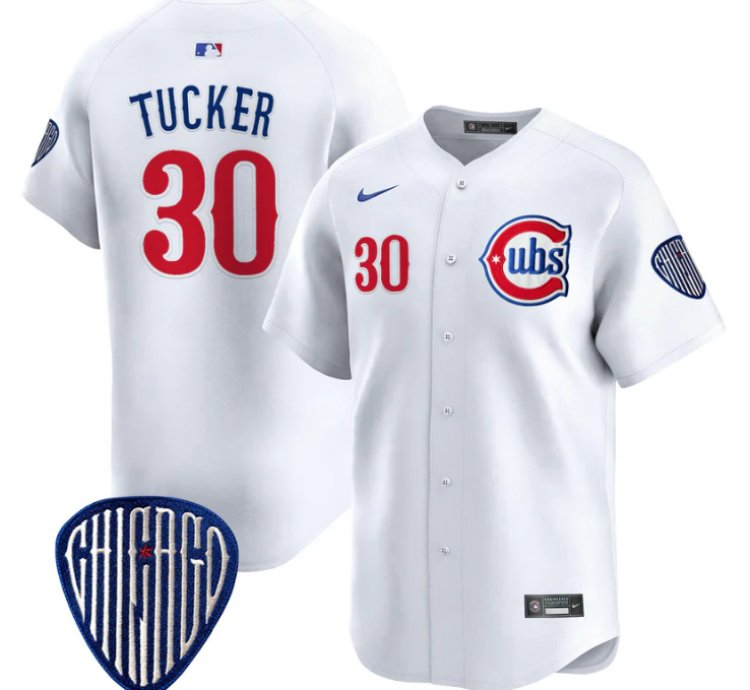 Kyle Tucker Jersey 30 Chicago Cubs Blue Alternate Vapor Premier Limited Stitched White