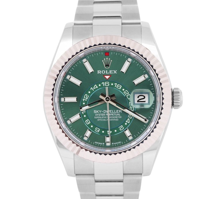 Rolex Sky-dweller Mar 2025 Papers Rolex Sky-dweller Green Oyster 42mm 336934 Box