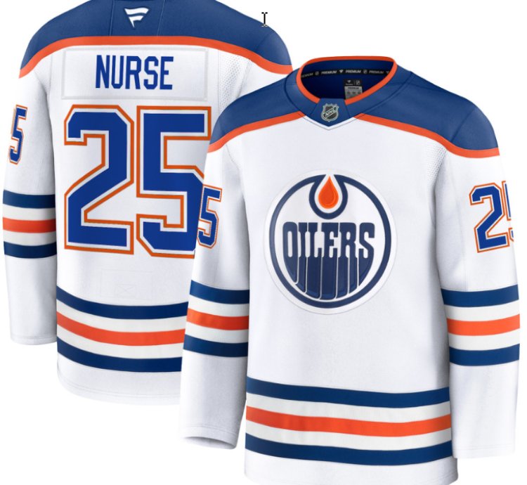 Mens Darnell Nurse Jersey 25 Edmonton Oilers 2025 Premium Away All Stitched