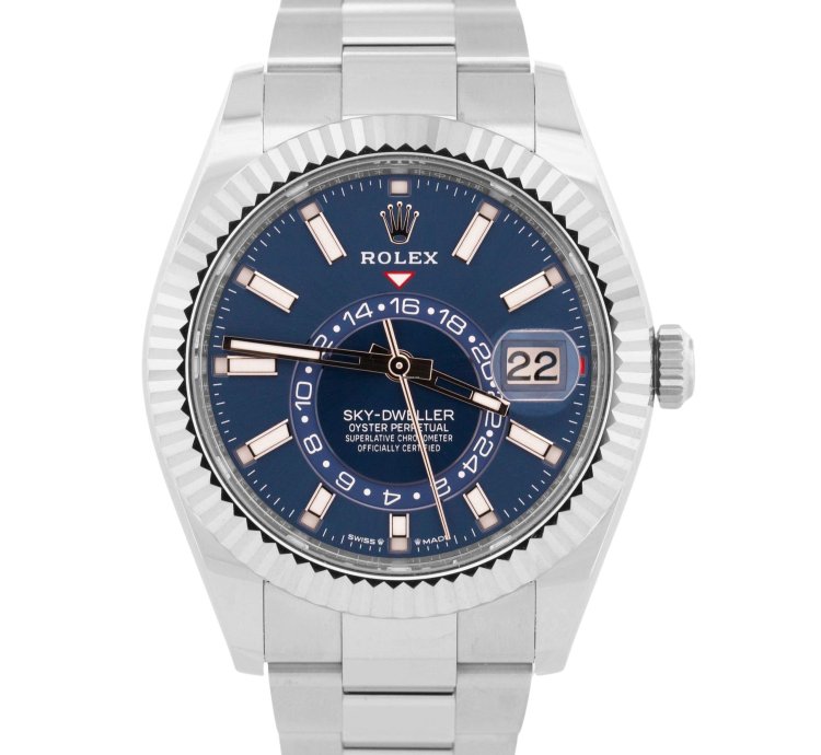 Rolex Sky-dweller March 2025 Papers Rolex Sky-dweller Blue 18k Oyster 42mm 336934 Box