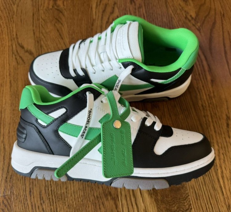 8 Off-white Out Of Office Green Black Ooo 41 Low Tops Logo