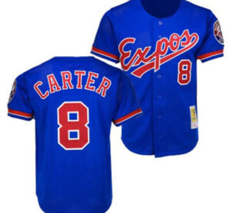 Montreal Expos Gary Carter Royal Throwback Mesh Jersey