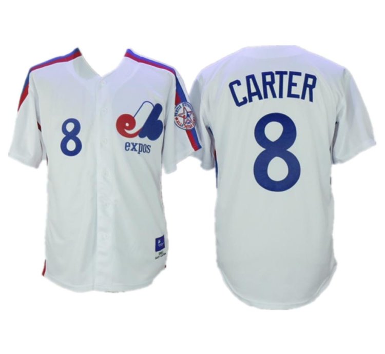 Montreal Expos Gary Carter White 1982 Cooperstown Throwback Jersey
