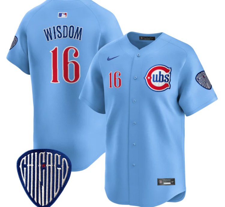 Patrick Wisdom Jersey 16 Chicago Cubs Blue Alternate Vapor Premier Limited Stitched Blue